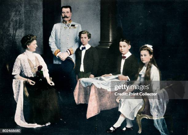 The murdered Archduke Francis Ferdinand with his wife and children' c1910. Archduke Franz Ferdinand of Austria and his family, c1910 . The Archduke...