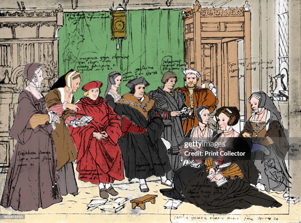 The More Family From The Sketch By Holbein At Basle Museum 1527 (1903)