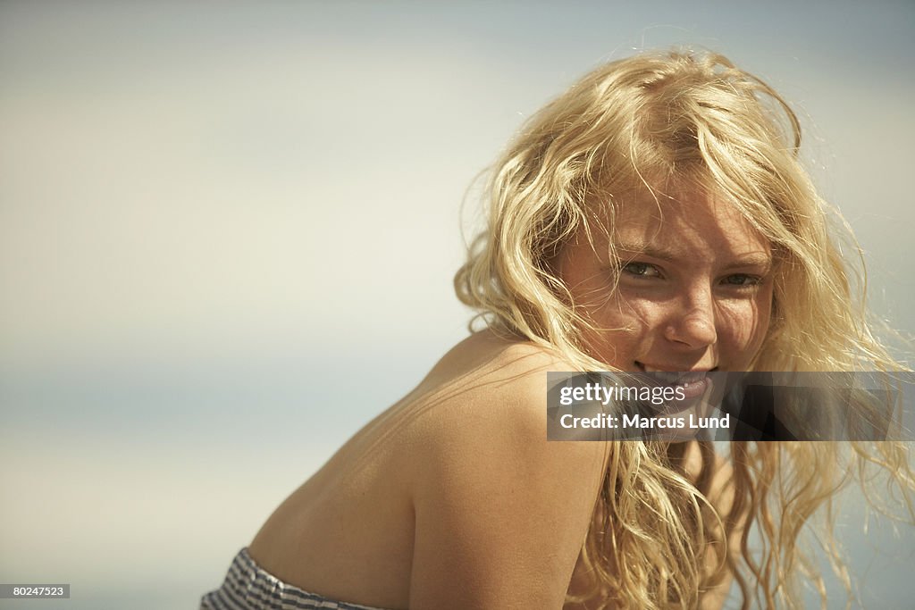 Young Woman in summer dress.