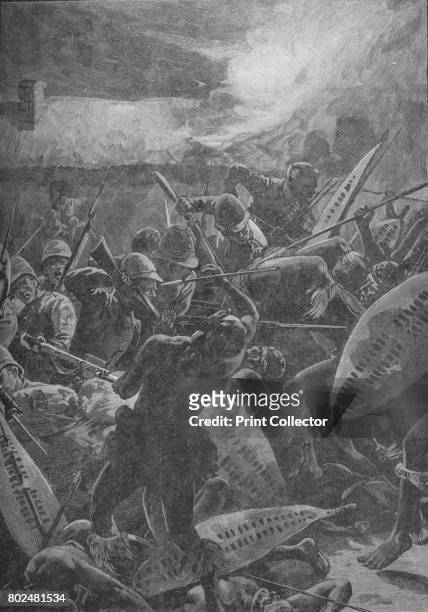 There Was A Hand-To-Hand Struggle, 1902. In the aftermath of their victory at the Battle of Isandlwana, the Zulus mounted an attack on the British...