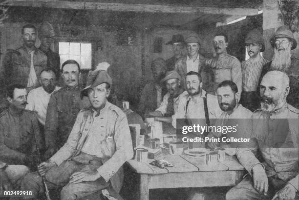 'Roughing It By The Modder River: The Officers' Mess of the 3rd Grenadier Guards', 1902. The Second Boer War , South Africa. From Battles of the...