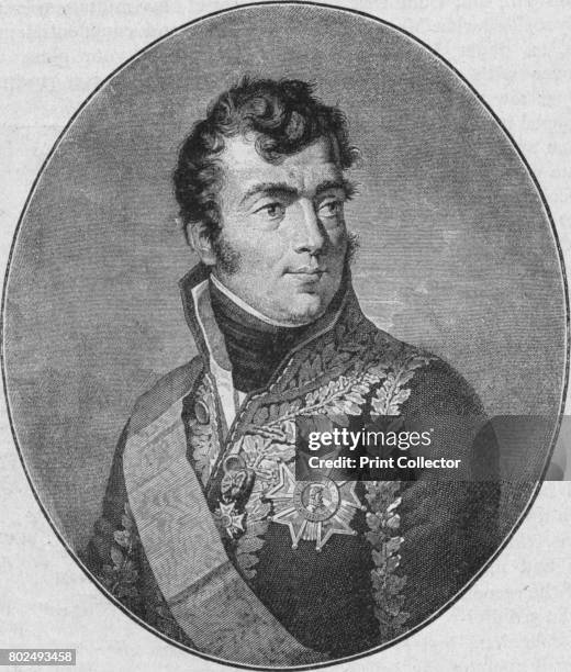 Marshal Marmont', 1902. Auguste Frederic Louis Viesse de Marmont, 1st Duke of Ragusa . After Paulin GuÈrin . From Battles of the Nineteenth Century,...
