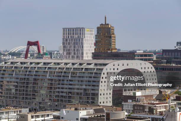 looking down on the markt hall in rotterdam. - markthal stock pictures, royalty-free photos & images