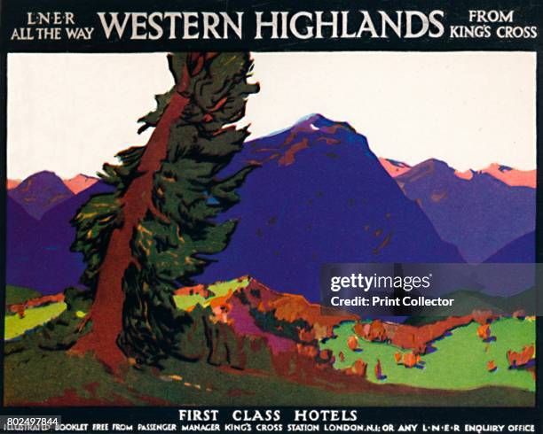 Western Highlands - First Class Hotels - British Poster', c1926. From Posters & Publicity - Fine Printing and Design by Sydney R. Jones, edited by...