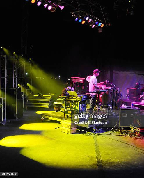 Sound Tribe Sector 9 performs at the 6th Annual Langerado Music Festival at the Big Cypress Seminole Reservation on March 7, 2008 in Everglades,...