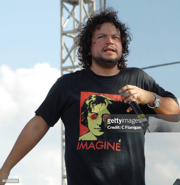 Ozomatli performs at the 6th Annual Langerado Music Festival at the Big Cypress Seminole Reservation on March 6, 2008 in Everglades, Florida.