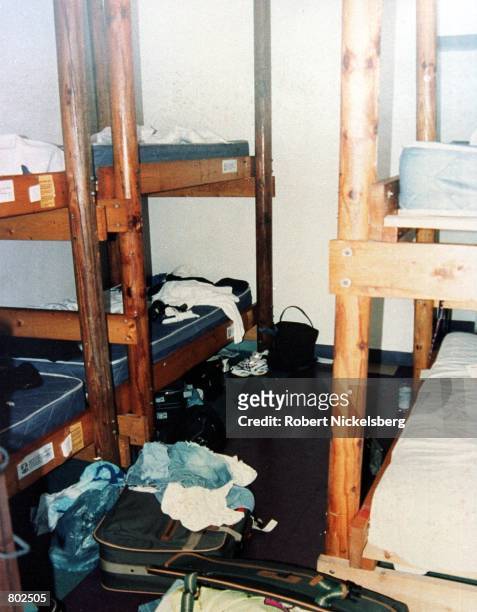 View of the interior of the hostel April 16, 2001 where Spanish national Francisco Montez allegedly broke in and sexually assaulted an Irish girl...