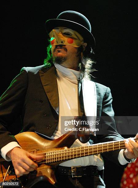 Les Claypool performs at the 6th Annual Langerado Music Festival at the Big Cypress Seminole Reservation on March 6, 2008 in Everglades, Florida.