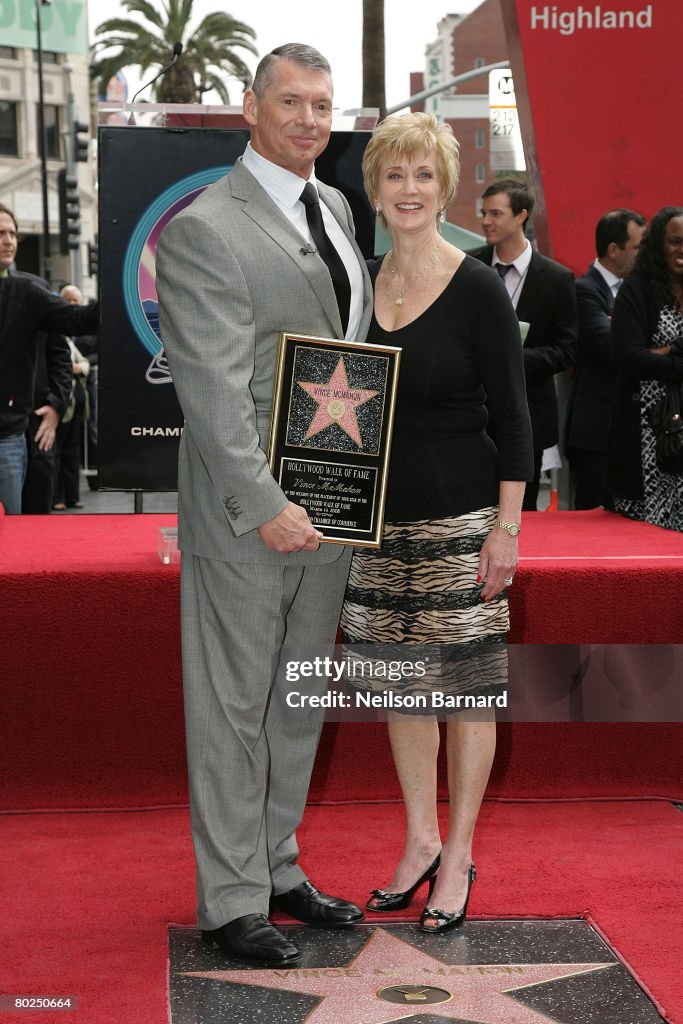 Vince McMahon Honored At The Hollywood Walk Of Fame