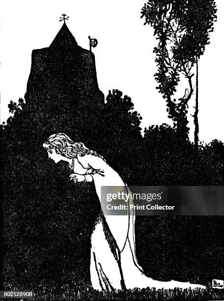 Must Venture to the Churchyard', c1930. An illustration from 'The Wild Swans' by Hans Christian Andersen. From Hans Andersen's Fairy Tales by Hans...