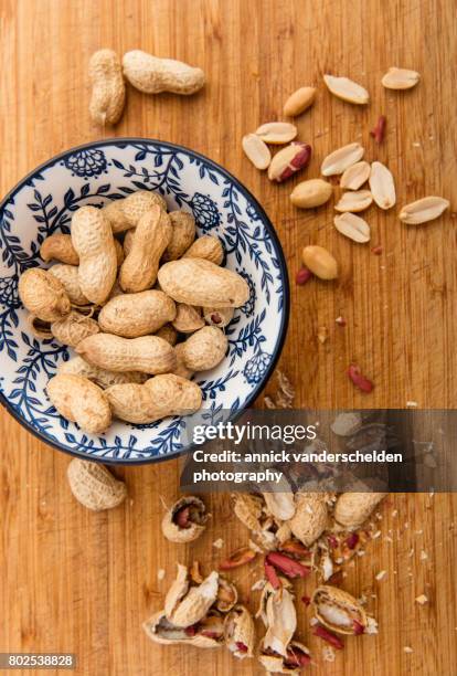 peanuts and shells. - anaphylaxis stock pictures, royalty-free photos & images