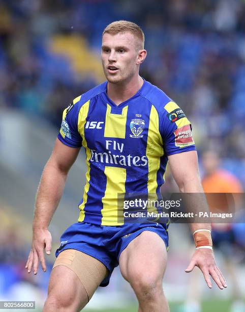 Warrington Wolves' Jack Hughes, during the Betfred Super League match at the Halliwell Jones Stadium, Warrington