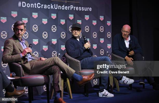 Toby Bateman, Managing Director of Mr Porter, director Matthew Vaughn and Jean-Claude Biver, TAG Heuer CEO and President of the LVMH Watch Division,...