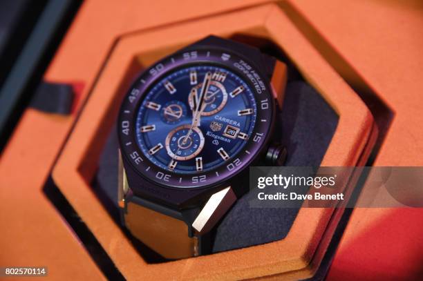 General view of the atmosphere at the TAG Heuer Connected Modular 45 Kingsman Special Edition launch at the Ham Yard Hotel on June 28, 2017 in...