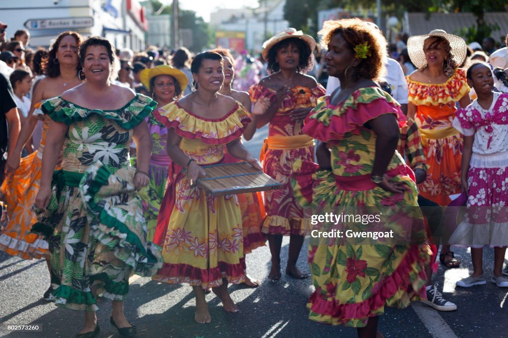 Creole dancers at the carnival of the Grand Boucan
