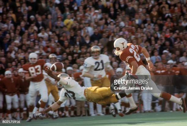 Cotton Bowl Classic: Notre Dame Clarence Ellis in action vs Texas at the Cotton Bowl. Dallas, TX 1/1/1971 CREDIT: James Drake