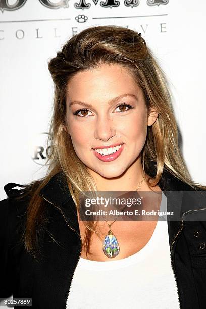 Actress Miriam McDonald arrives at the opening of DCMA Collective's flagship store on March 14, 2008 in Los Angeles, California.