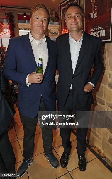 Ben Goldsmith and guest attend The Miles Frost Fund party at Bunga Bunga Covent Garden on June 27, 2017 in London, England.