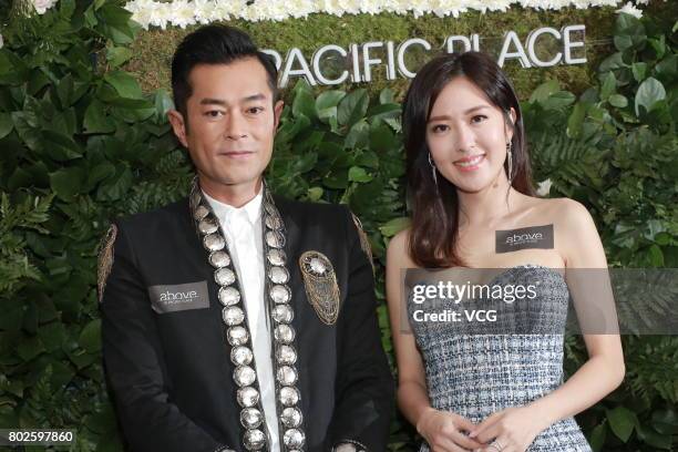 Actor Louis Koo and actress Natalie Tong attend the unveiling banquet of Pacific Place on June 28, 2017 in Hong Kong, China.