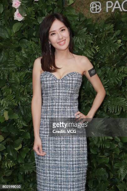 Actress Natalie Tong attends the unveiling banquet of Pacific Place on June 28, 2017 in Hong Kong, China.