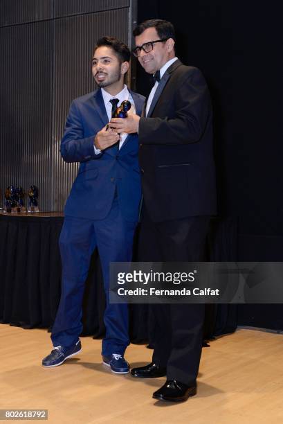 William Cadete and Ricky Terezi attend at Portuguese Brazilian Awards 2017 at Bruno Walter Auditorium on June 27, 2017 in New York City.