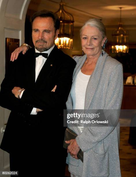 Italian actor Franco Nero and his wife British actress Vanessa Redgrave arrive at the Gala Spa Awards 2008 on March 15, 2008 in Baden-Baden, Germany.