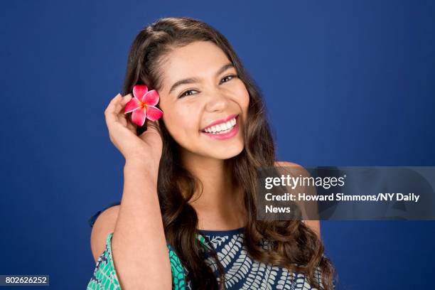 Actor, singer Aulii Cravalho photographed for NY Daily News on September 27 in New York City.