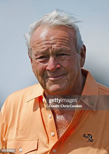 Tournament host Arnold Palmer watches play during the third round of the Arnold Palmer Invitational presented by MasterCard held on March 15, 2008 at...