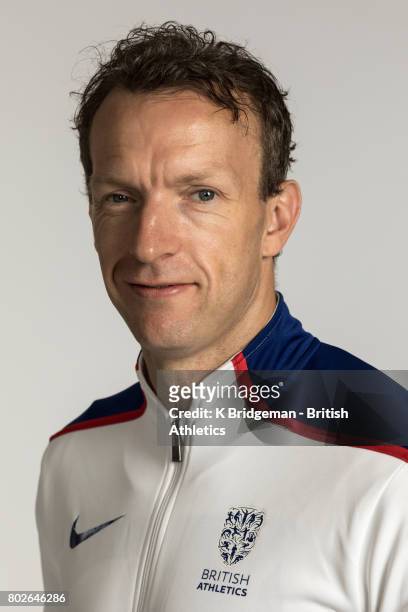 Richard Whitehead of Great Britain poses for a portrait during the British Athletics World Para Athletics Championships Squad Photo call on June 25,...