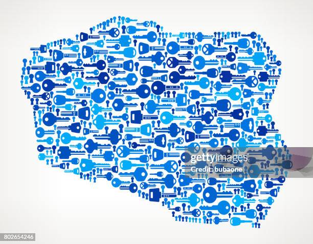 poland blue keys and security icons background - pohland store opening stock illustrations