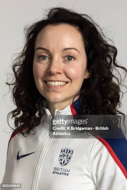 Stef Reid of Great Britain poses for a portrait during the British Athletics World Para Athletics Championships Squad Photo call on June 25, 2017 in...