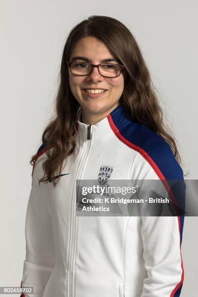 Sophie Kamlish of Great Britain poses for a portrait during the British Athletics World Para Athletics Championships Squad Photo call on June 25,...