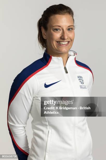 Carly Tait of Great Britain poses for a portrait during the British Athletics World Para Athletics Championships Squad Photo call on June 25, 2017 in...