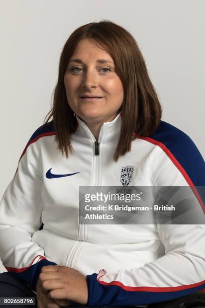 Kylie Grimes of Great Britain poses for a portrait during the British Athletics World Para Athletics Championships Squad Photo call on June 25, 2017...