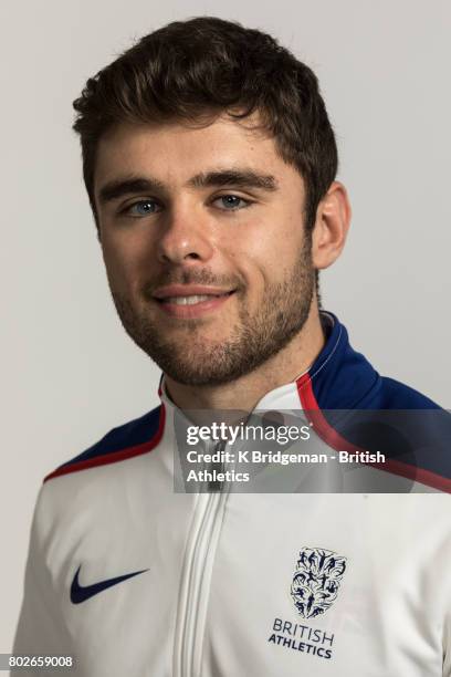 Toby Gold of Great Britain poses for a portrait during the British Athletics World Para Athletics Championships Squad Photo call on June 25, 2017 in...