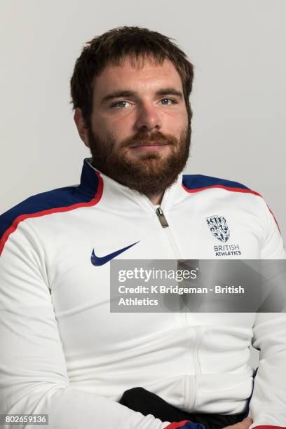 Mickey Bushell of Great Britain poses for a portrait during the British Athletics World Para Athletics Championships Squad Photo call on June 25,...