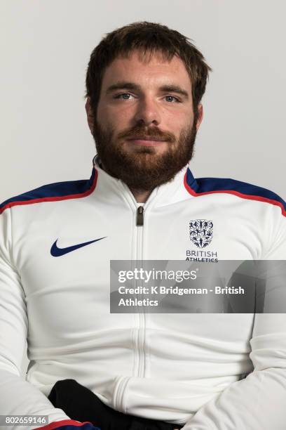 Mickey Bushell of Great Britain poses for a portrait during the British Athletics World Para Athletics Championships Squad Photo call on June 25,...