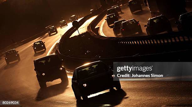 Traffic makes its way along motorway A96 from Lindau to Munich on March 16, in Inning am Ammersee, Germany. In Germany Easter time marks the...