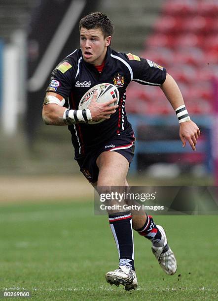 Wigan's Darrell Goulding during the Engage Super League match between Huddersfield Giants v Wigan Warriors at the Galpharm Stadium on March 16, 2008...
