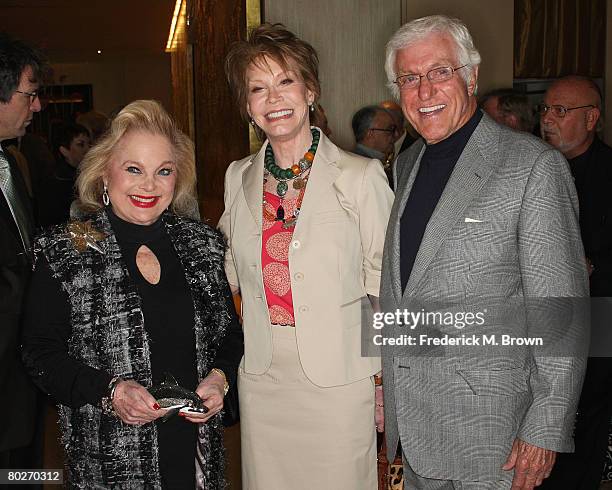 Songwriter Carol Connors, actress Mary Tyler Moore and actor Dick Van Dyke attend the Tribute To Mary Tyler Moore at the Beverly Hilton Hotel on...