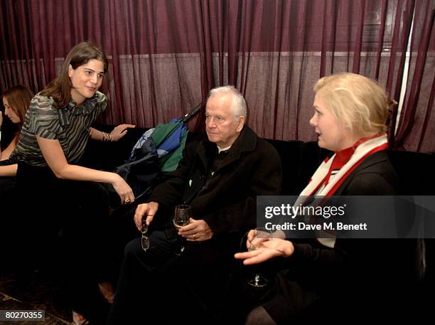 Katrina Pavlos and Sir Ian Holm attend the Grand Classics VIP screening of 'The Apartment' hosted by Kevin Spacey, at the Electric Cinema on March...