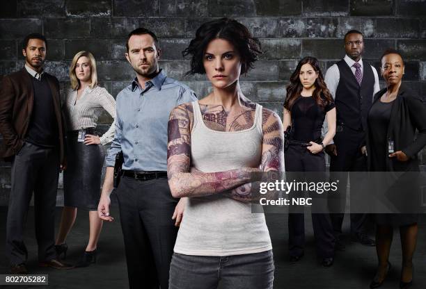 Pilot -- Pictured: Ukweil Roach as Borden, Ashley Johnson as Patterson, Sullivan Stapleton as Kurt Weller, Jaimie Alexander as Jane Doe, Audrey...