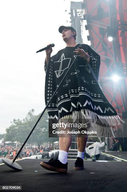 Phlake performs on stage on Day 5 of Roskilde Festival on June 28, 2017 in Roskilde, Denmark.