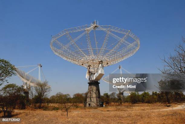 The GMRT, one of TIFRs and Indiaslargest projects to date. The 30 dishes operate individually as telescopes and collectively, they make the GMRT the...