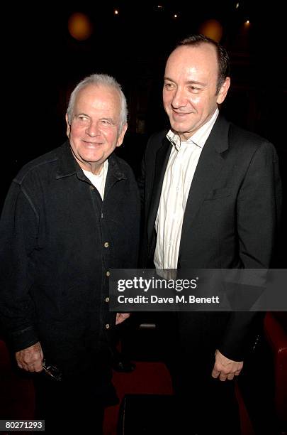 Sir Ian Holm and Kevin Spacey attend the Grand Classics VIP screening of 'The Apartment' hosted by Kevin Spacey, at the Electric Cinema on March 16,...