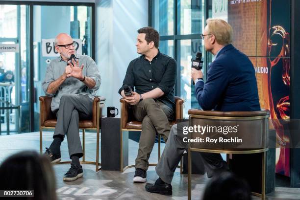 Frank Oz and Derek DelGaudio discuss "In & Of Itself" with moderator Lawrence O'Donnell during the build series at Build Studio on June 28, 2017 in...