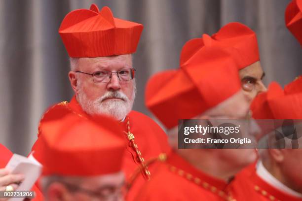 Archbishop of Boston cardinal Sean O'Malley attends a consistory at St. Peter's Basilica on June 28, 2017 in Vatican City, Vatican. Pope Francis...