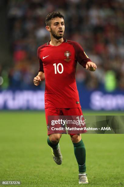 Bernardo Silva of Portugal in action during the FIFA Confederations Cup Russia 2017 Semi-Final match between Portugal and Chile at Kazan Arena on...