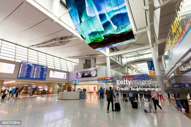 incheon international airport seoul korea - incheon international airport stock pictures, royalty-free photos & images