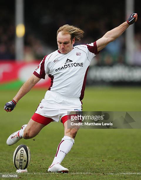 Andy Goode of Leicester Tigers in action during the Guiness Premiership match between Worcester Warriors and Leicester Tigers at the Sixways Stadium...